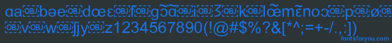 Шрифт IpaFont – синие шрифты на чёрном фоне