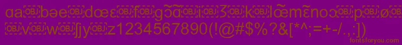 Шрифт IpaFont – коричневые шрифты на фиолетовом фоне