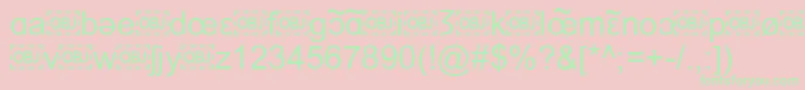 IpaFont Font – Green Fonts on Pink Background