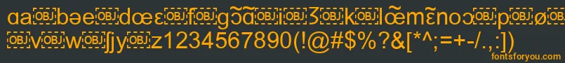 フォントIpaFont – 黒い背景にオレンジの文字