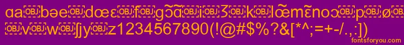 IpaFont Font – Orange Fonts on Purple Background