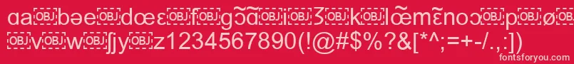 フォントIpaFont – 赤い背景にピンクのフォント