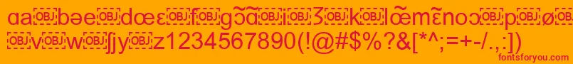 Шрифт IpaFont – красные шрифты на оранжевом фоне