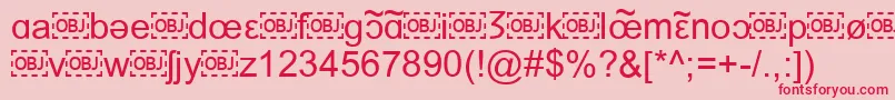 フォントIpaFont – ピンクの背景に赤い文字