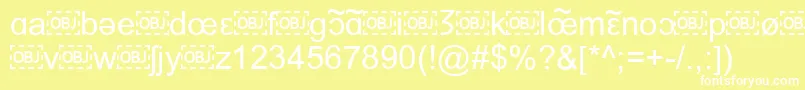 フォントIpaFont – 黄色い背景に白い文字