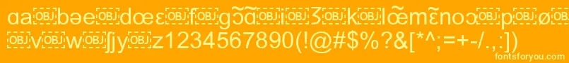 フォントIpaFont – オレンジの背景に黄色の文字