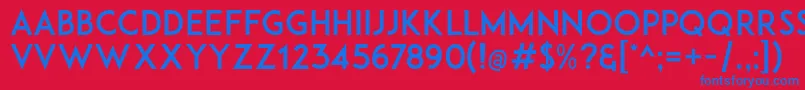 フォントAdam.CgPro – 赤い背景に青い文字