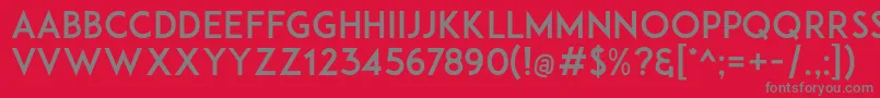Adam.CgPro-Schriftart – Graue Schriften auf rotem Hintergrund