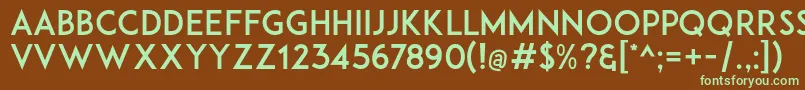 Шрифт Adam.CgPro – зелёные шрифты на коричневом фоне