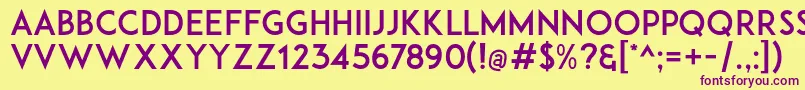 Police Adam.CgPro – polices violettes sur fond jaune