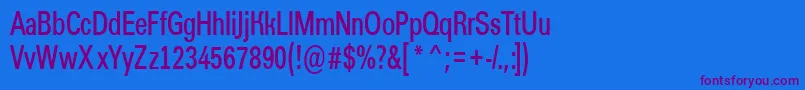 AGroticcndemi Font – Purple Fonts on Blue Background