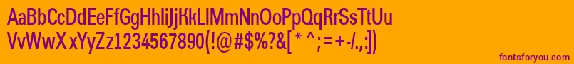 AGroticcndemi Font – Purple Fonts on Orange Background