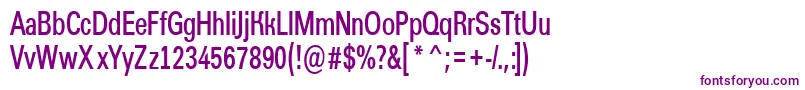 Шрифт AGroticcndemi – фиолетовые шрифты на белом фоне