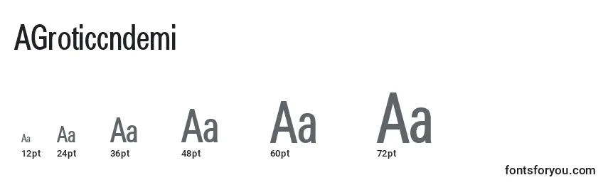 Размеры шрифта AGroticcndemi