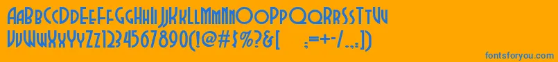 フォントDubba – オレンジの背景に青い文字