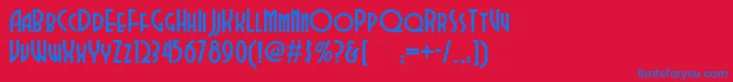 Dubba Font – Blue Fonts on Red Background