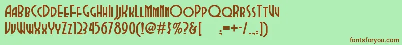 Dubba Font – Brown Fonts on Green Background