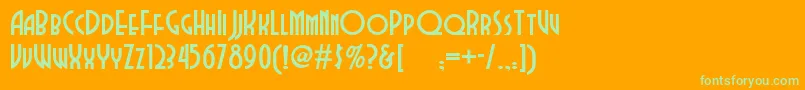 Dubba Font – Green Fonts on Orange Background