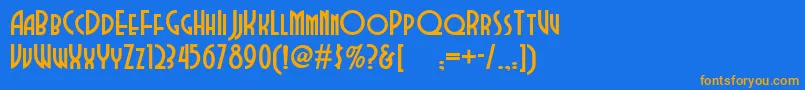 Dubba Font – Orange Fonts on Blue Background