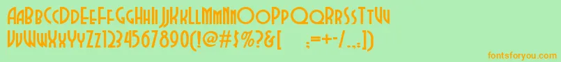 Dubba Font – Orange Fonts on Green Background