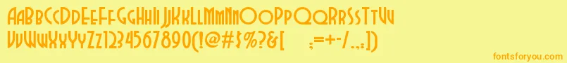 Dubba Font – Orange Fonts on Yellow Background