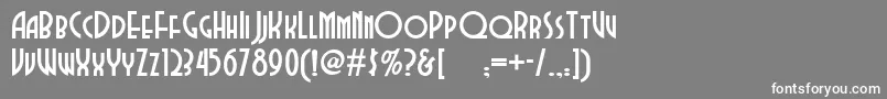 フォントDubba – 灰色の背景に白い文字