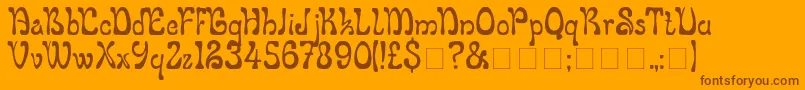 Legolf Font – Brown Fonts on Orange Background