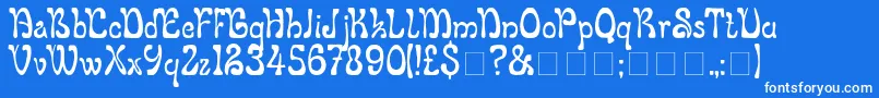 Legolf Font – White Fonts on Blue Background