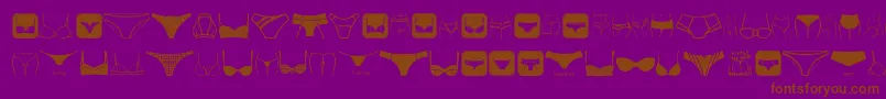 FemaleUnderwear Font – Brown Fonts on Purple Background