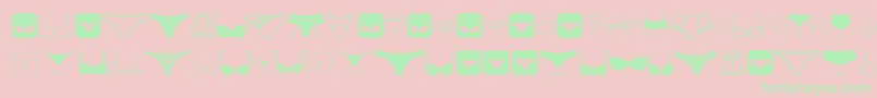 フォントFemaleUnderwear – ピンクの背景に緑の文字