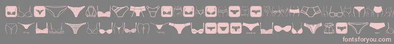 Fonte FemaleUnderwear – fontes rosa em um fundo cinza