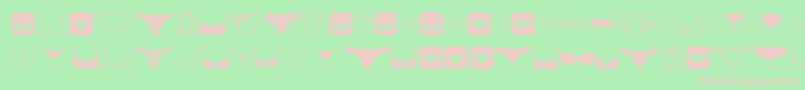 FemaleUnderwear-fontti – vaaleanpunaiset fontit vihreällä taustalla