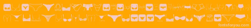 fuente FemaleUnderwear – Fuentes Rosadas Sobre Fondo Naranja