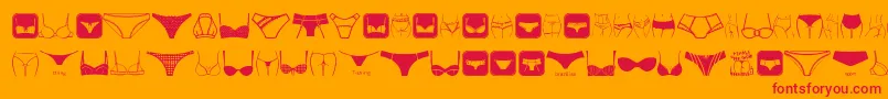 FemaleUnderwear Font – Red Fonts on Orange Background