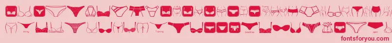 FemaleUnderwear Font – Red Fonts on Pink Background