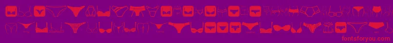 FemaleUnderwear Font – Red Fonts on Purple Background