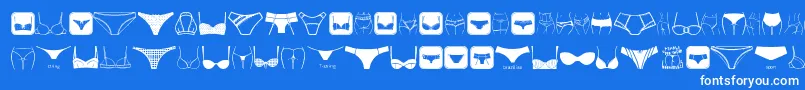 Police FemaleUnderwear – polices blanches sur fond bleu