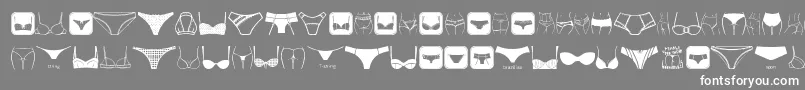 FemaleUnderwear Font – White Fonts on Gray Background