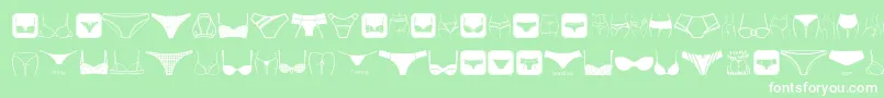 Шрифт FemaleUnderwear – белые шрифты на зелёном фоне