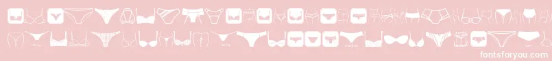 Police FemaleUnderwear – polices blanches sur fond rose