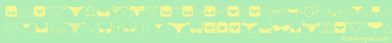 Police FemaleUnderwear – polices jaunes sur fond vert