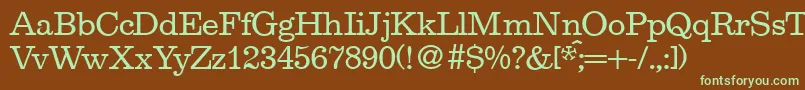 EgoistRegularDb Font – Green Fonts on Brown Background