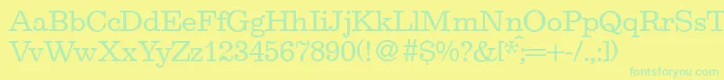 Шрифт EgoistRegularDb – зелёные шрифты на жёлтом фоне