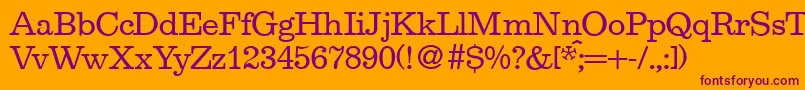 EgoistRegularDb Font – Purple Fonts on Orange Background