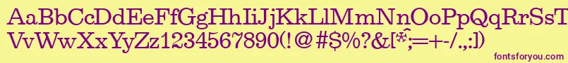 EgoistRegularDb Font – Purple Fonts on Yellow Background