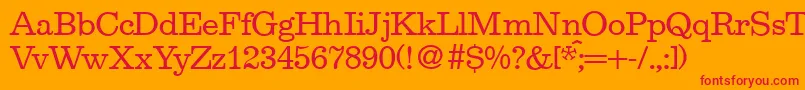 EgoistRegularDb Font – Red Fonts on Orange Background