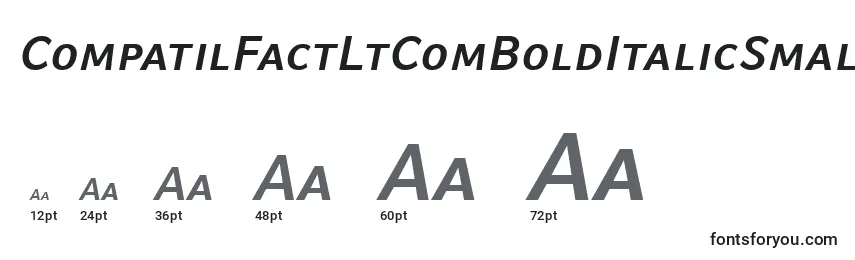 Размеры шрифта CompatilFactLtComBoldItalicSmallCaps
