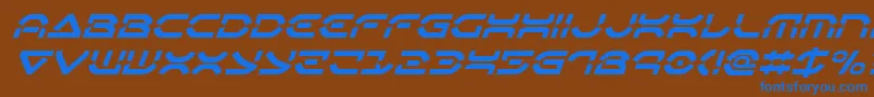 Oberondeuxital Font – Blue Fonts on Brown Background