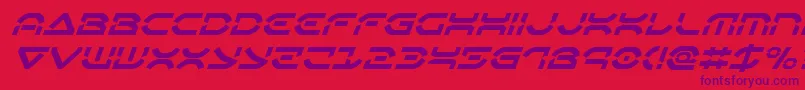 フォントOberondeuxital – 赤い背景に紫のフォント