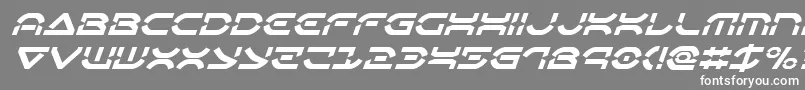 フォントOberondeuxital – 灰色の背景に白い文字